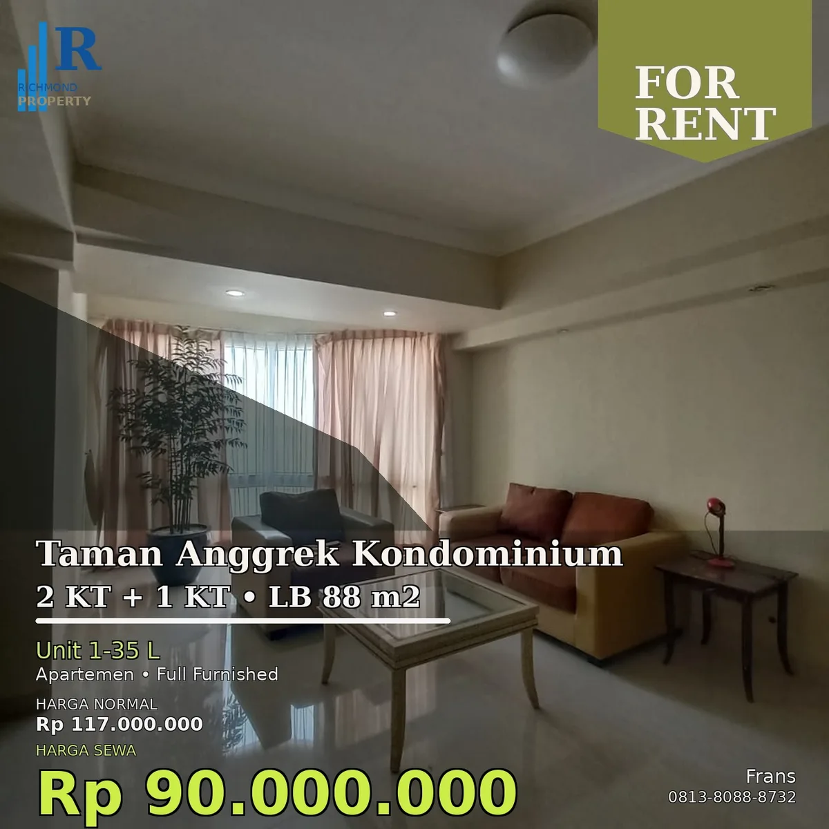 Unit 1-35 Taman Anggrek Kondominium